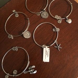 Set of 5 Alex and Ani Bracelets